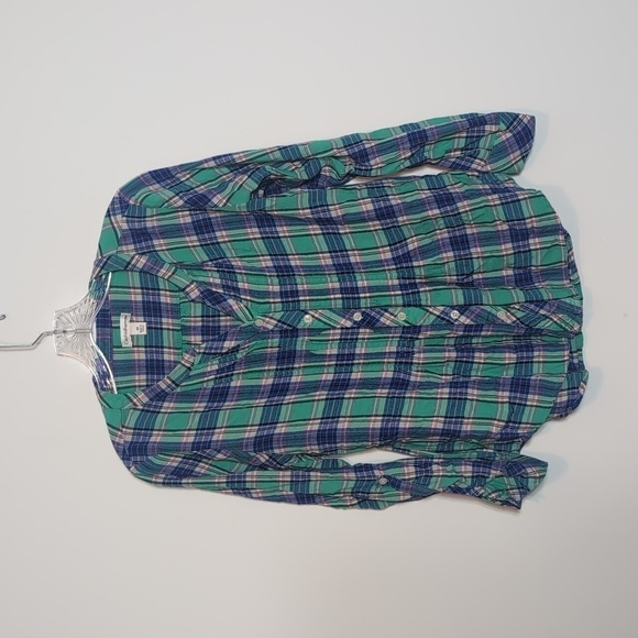 Croft & Barrow Blue and Green Button Down Shirt - Picture 1 of 5